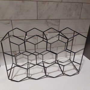 Crate and Barrel 11 Bottle Wine Rack Graphite